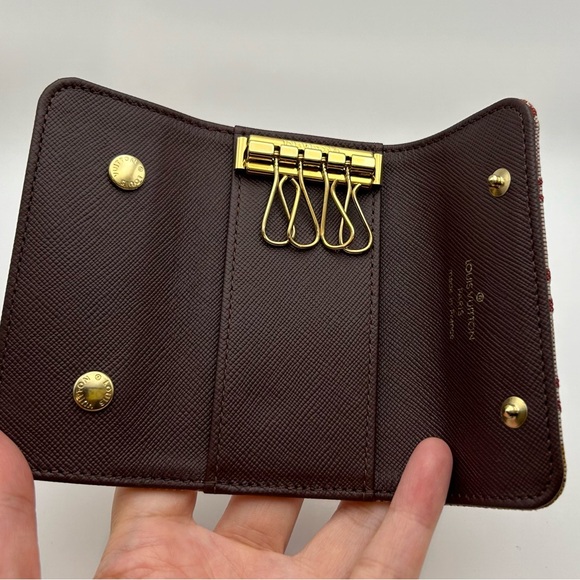 Louis Vuitton Monogram Denim Pink 4 Key Holder - Picture 4 of 10